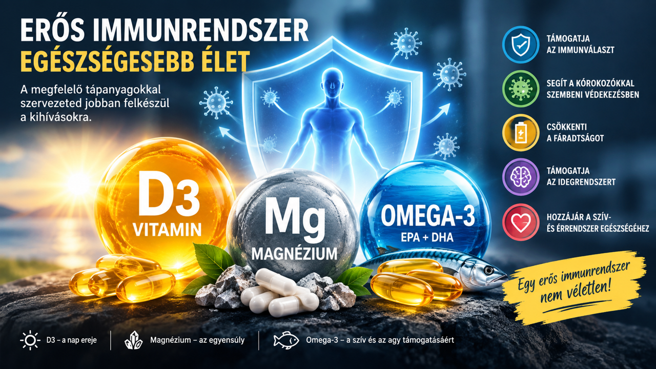 Az őszi immuntámogatás titkai: D-vitamin, Omega-3, Magnézium és az ízületek egészségének szerepe